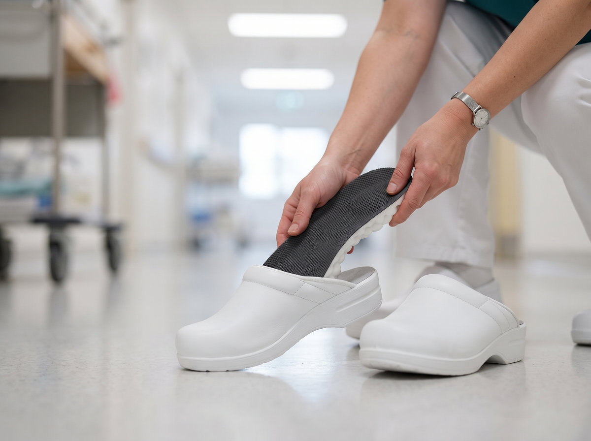 Schichtsohle im Klinik-Clog (Darstellung)